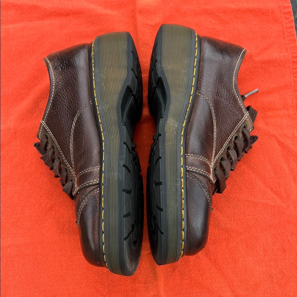 Dr. Martens Brown Leather Women's Oxfords - Picture 7 of 11